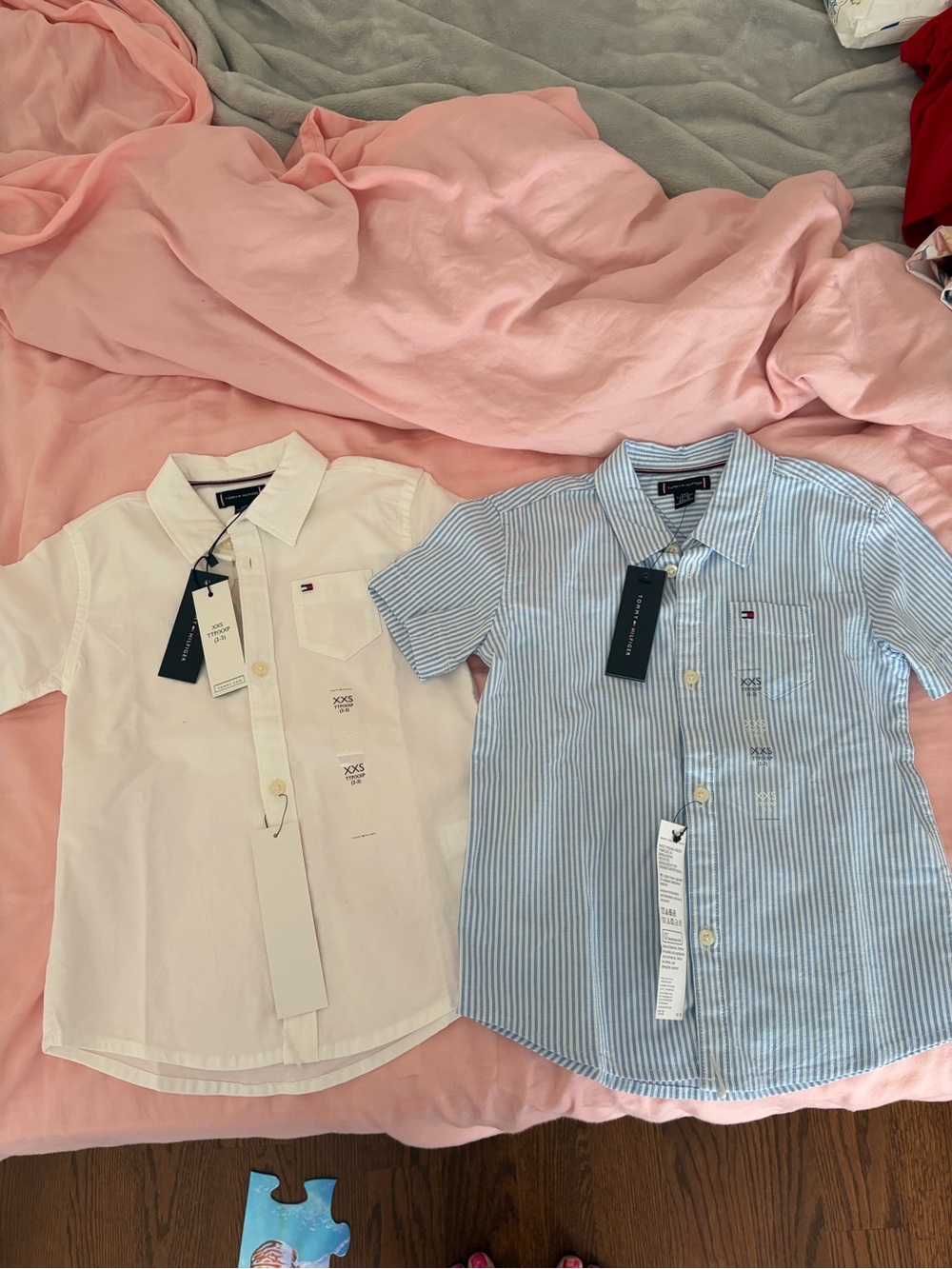 Tommy Hilfiger Kids  Short sleeve shirt NWT SIZE 2 - 3 XXS bundle of 2